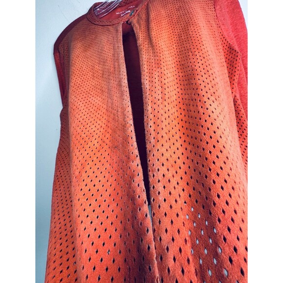 Neiman Marcus Majestic Paris Jacket S Linen Sleeves Back + Suede Front Xsmall 2 - Picture 4 of 8